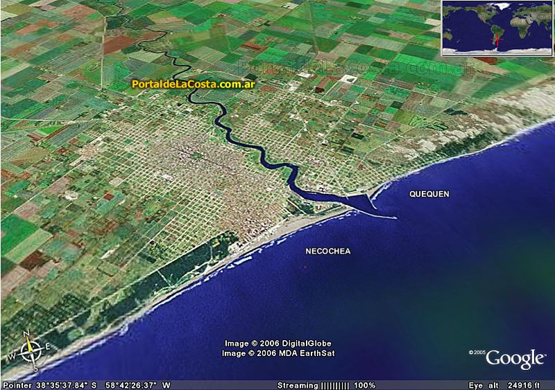 ImÃ¡gen satelital Necochea - Google Maps